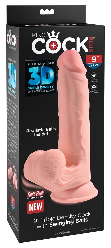 Triple Density Dildo s Pohyblivými Varlaty
