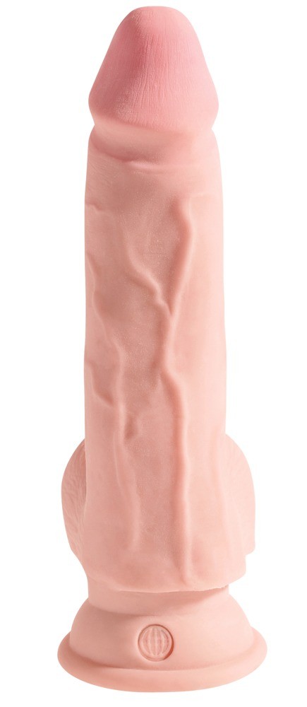 Dildo s trojitou hustotou 19 cm s varlaty