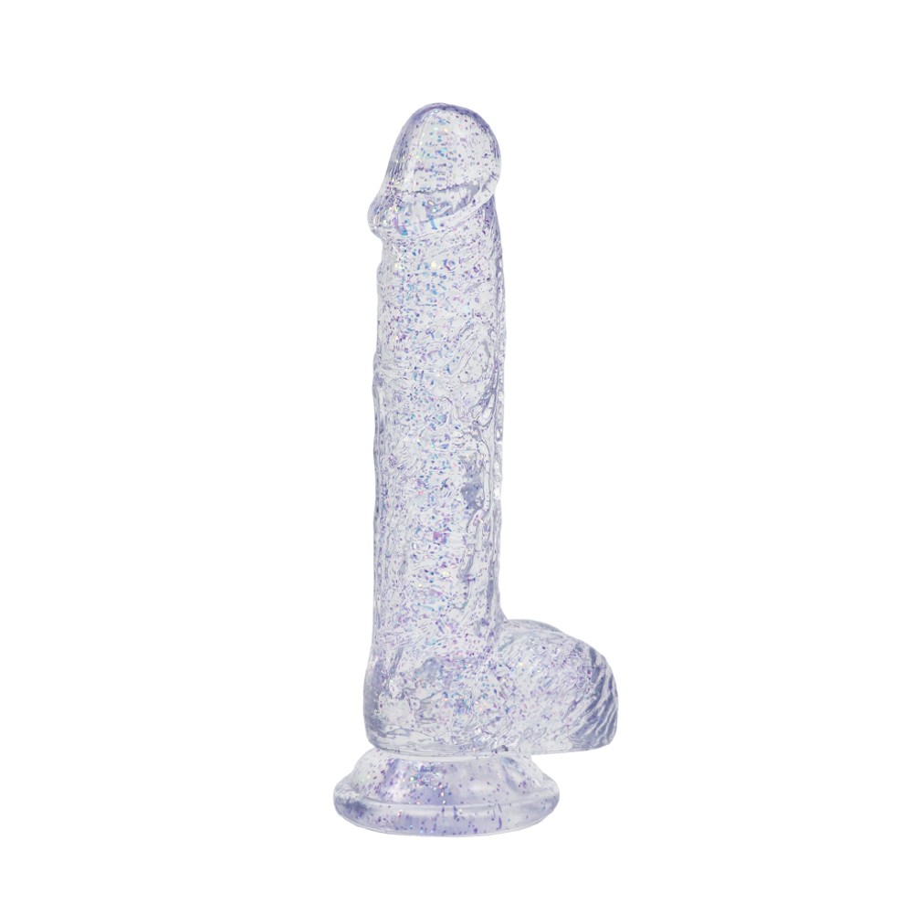 Realistické dildo Clear Pleasure (15 cm), průhledné