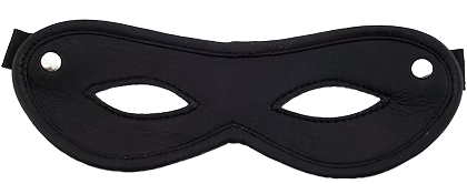 ROUGE Leather Open Eye Mask Black
