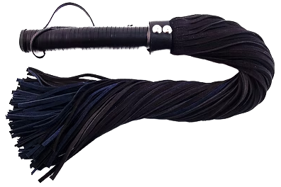 ROUGE Long Suede Flogger Leather Handle Black/Blue