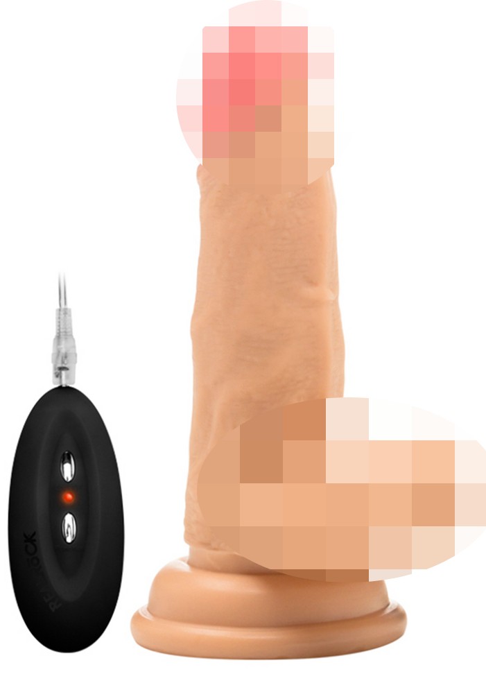 Vibrační realistický penis s šourkem - 6 / 15 cm