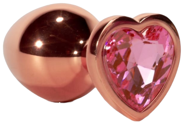 X-MEN Secret Shine Metal Butt Plug Rose Gold Heart M