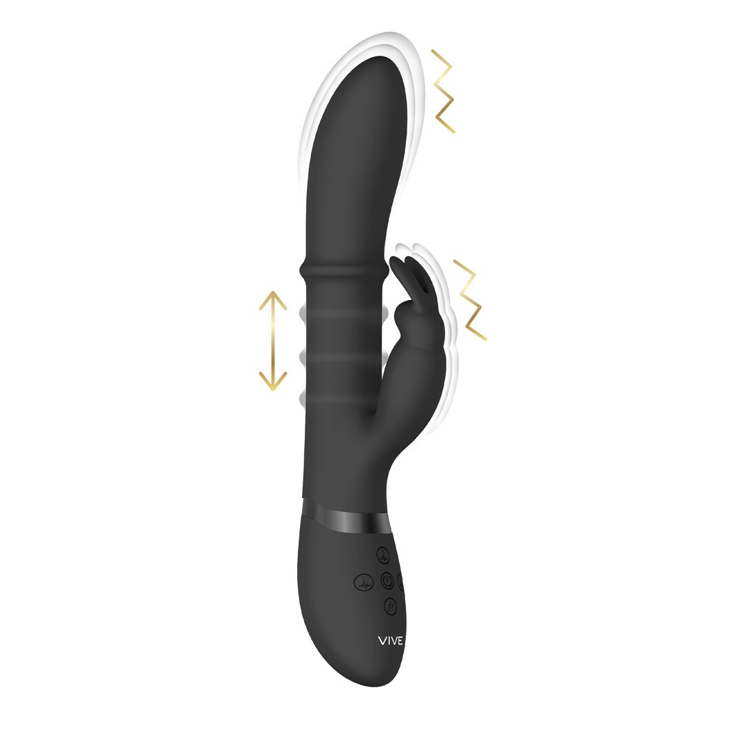 VIVE by Shots Halo – Ring Rabbit Vibrator – Black