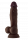 Shaft dildo z dvojitého tekutého silikonu Realistic Dong (24 cm), tmavě tělová