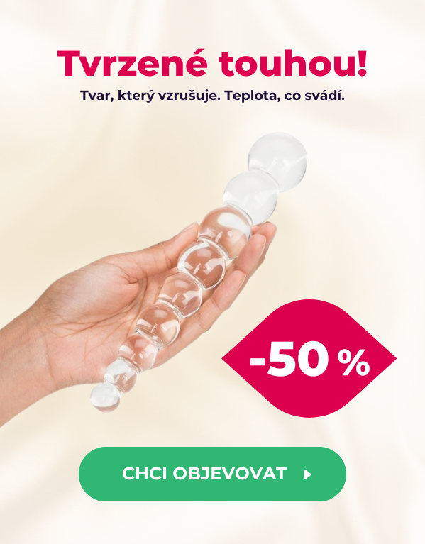 Máme pro vás až 50% slevu na skleněná dilda! 😍 Pořiďte si vaše vysněné kousky a užijte si nezapomenutelnou rozkoš z dráždění bodu G nebo prostaty. 🔥